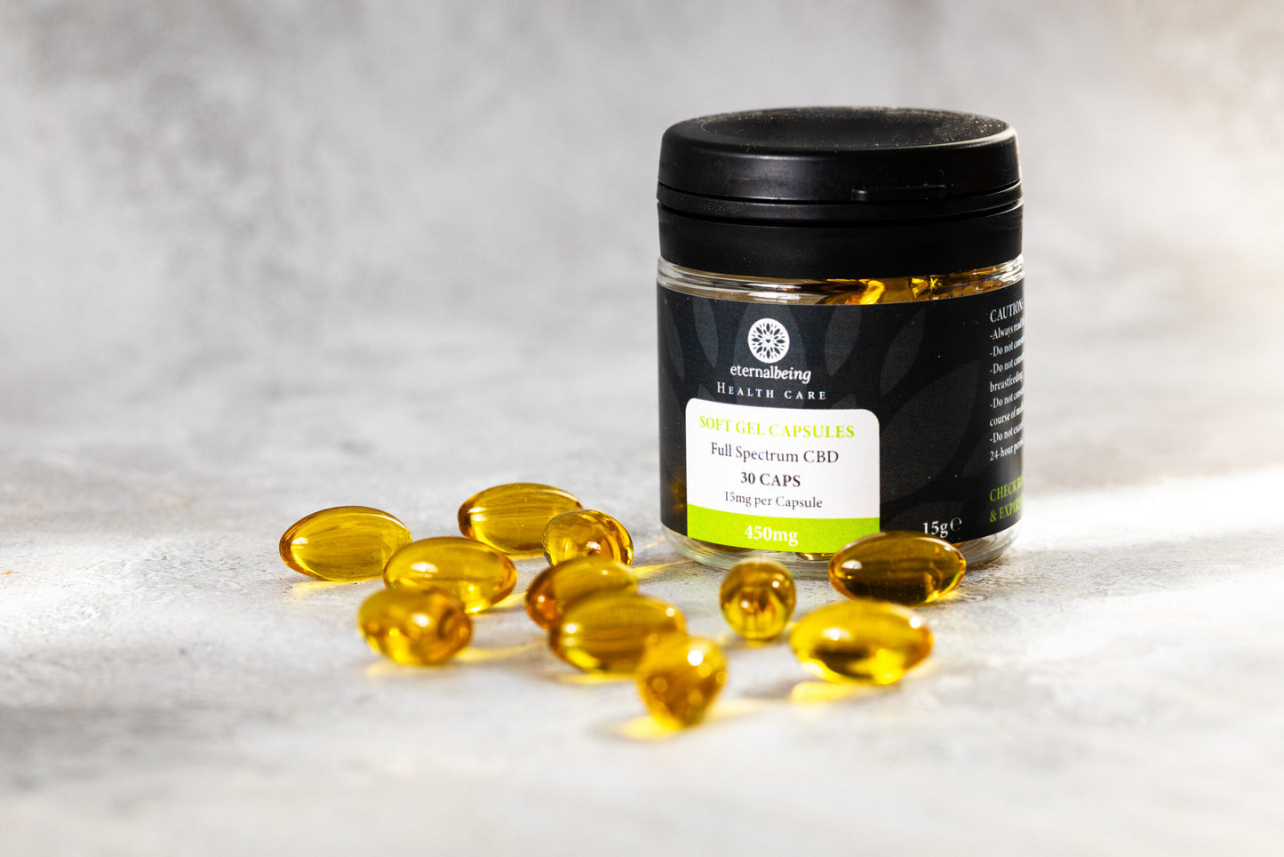 Premium Full Spectrum CBD Softgel Capsules -  450mg